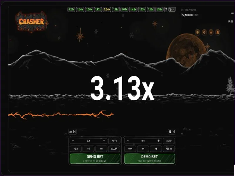 Crasher의 Auto Bet 및 Auto Cashout 기능