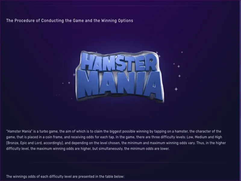 Hamster Mania 게임의 보너스 휠