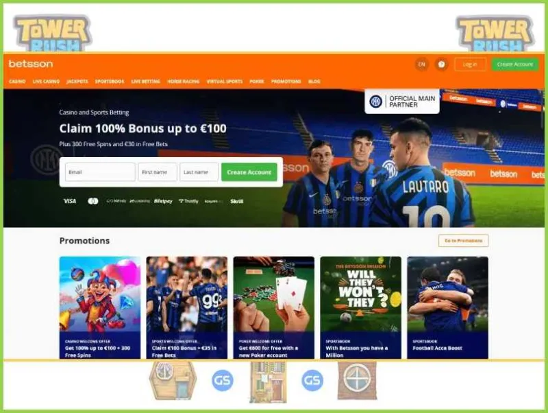 Betsson 카지노에서 프로필 만들기