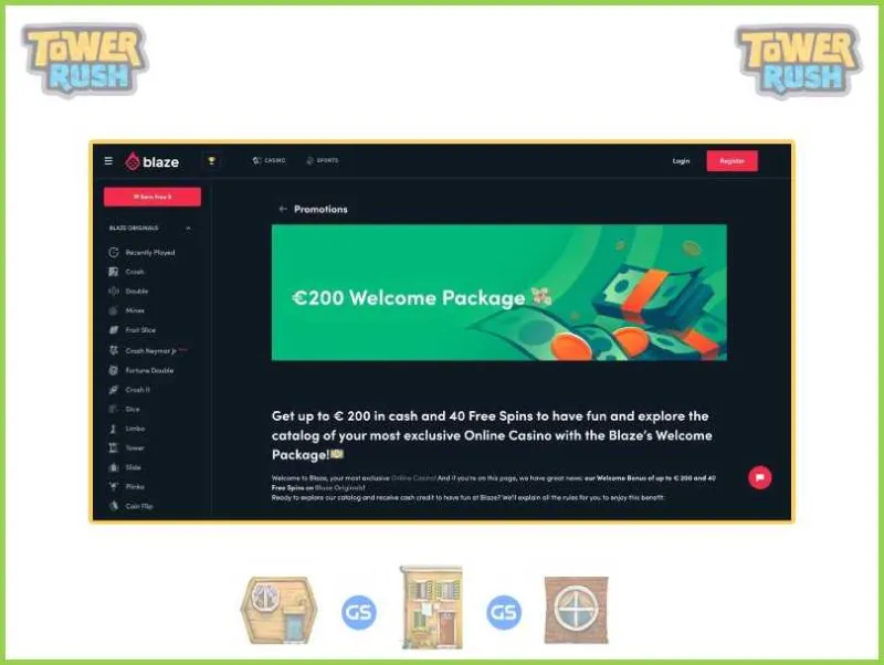 Blazeの『Tower Rush』ファンのための限定特典および特別割引
