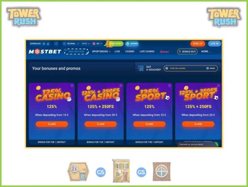 Mostbet에서 Tower Rush 팬들을 위한 특별한 보상과 독점 프로모션