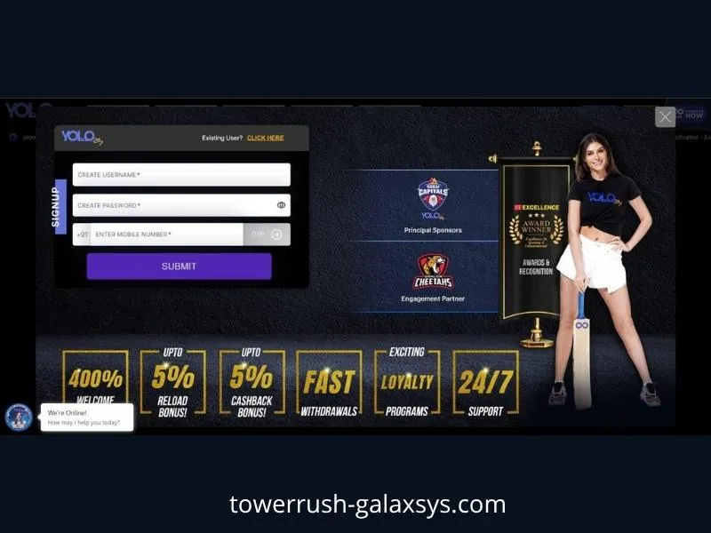 Yolo247 카지노에서 TowerRush 플레이하기