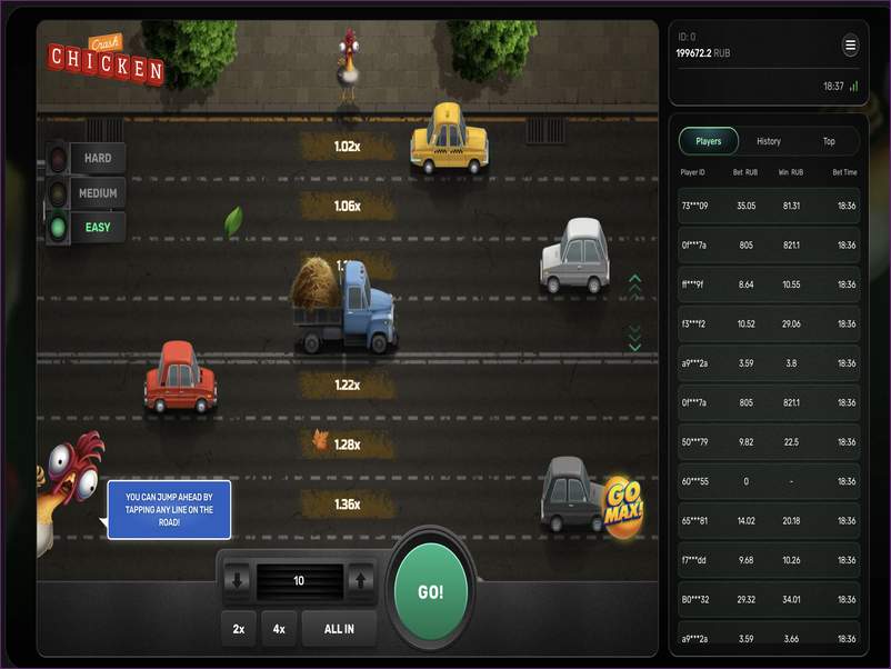 Demo mode and free version of Chicken Crash