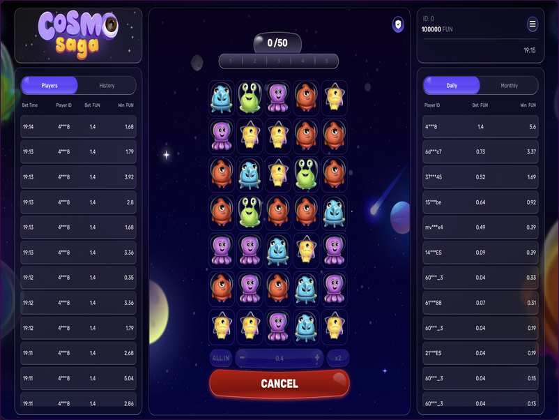 Cosmo Saga's plot and core mechanics