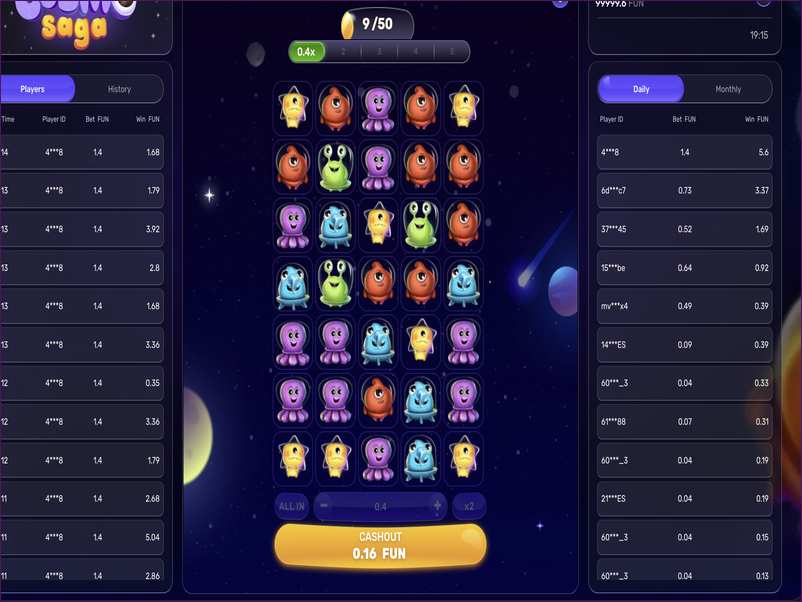 Cosmo Saga free game and demo mode